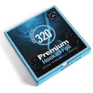 320 Premium Hookah Shisha Aluminium Foil - Extra Thick Pre-cut Sheets - 50 Sheets - 40 Micron Thick
