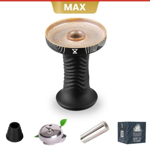 Alpha Hookah Bowl - Wave Phunnel (Arctic Black)