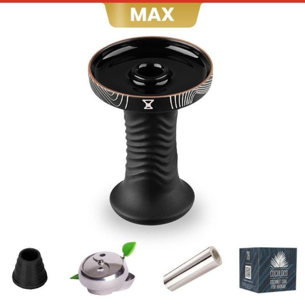 Alpha Hookah Bowl - Wave Phunnel (Black Cenote)