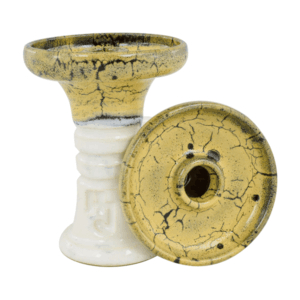 Hookah John Retro Harmony Bowl - Yellowberry Over White
