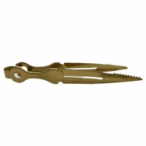 Russian Blde Gold Shisha Tongs - 23cm