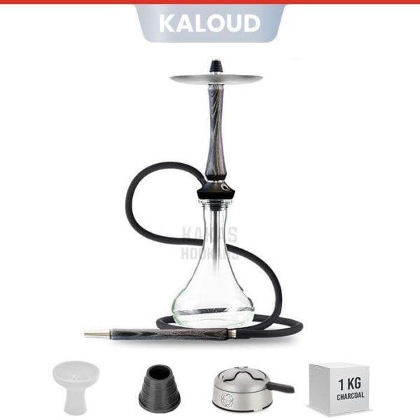 Union Hookah Sleek V2 - Black Silver
