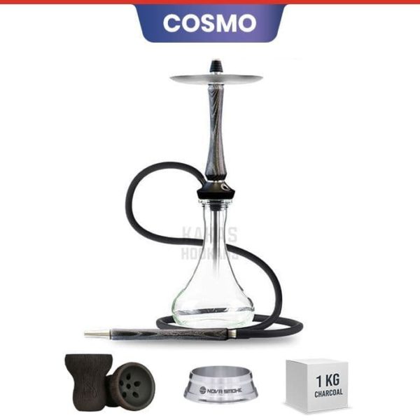 Union Hookah Sleek V2 - Black Silver
