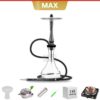 Union Hookah Sleek V2 - Black Silver