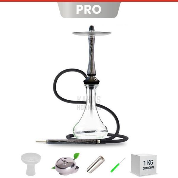 Union Hookah Sleek V2 - Black Silver