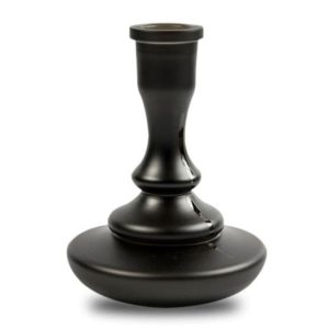 Vessel Glass Shisha Base - Tree With Base Grommet (Black Matt With Line)
